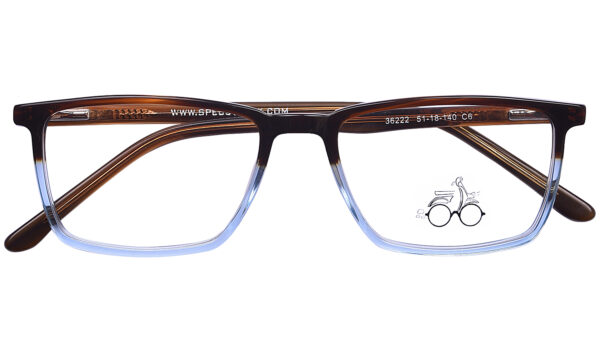 Brown TransparentSquare Eyeglasses S4299