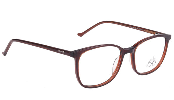 Coffee Color Full Rim Rectangle Eyeglasses CRR144 - Image 3