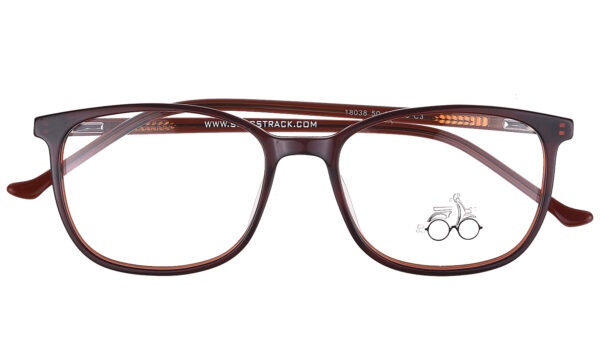 Coffee Color Full Rim Rectangle Eyeglasses CRR144