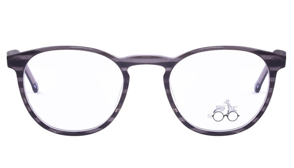 Gray Black Full Rim Round Eyeglasses 141 CRR3 - Image 3