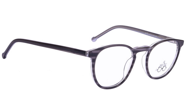 Gray Black Full Rim Round Eyeglasses 141 CRR3 - Image 2