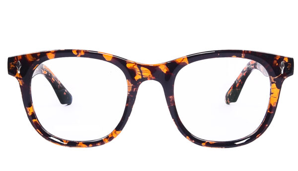 Tortoise Full Rim Rectangle Eyeglasses 144 C3 - Image 3