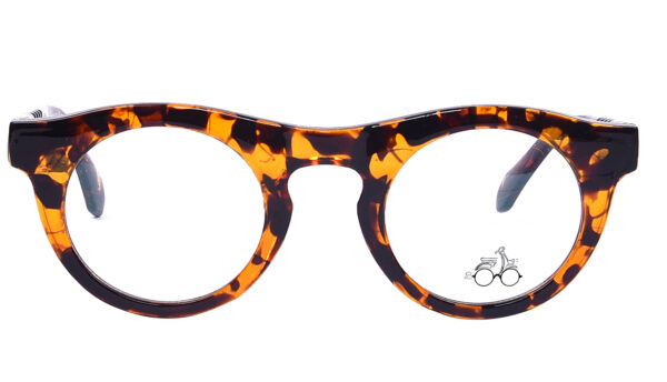 Black Tortoise Full Rim Round Eyeglasses - Image 4