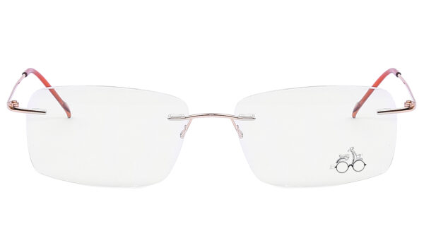 Rimless Rectangular Frame for Men Women RR421 - Image 2